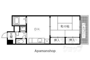 レジデンスオークラ【B603号室】の間取り