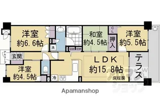 サーパスシティ西院日照町【1F号室】の間取り