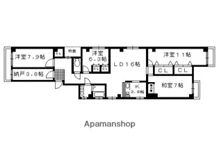 ナベル錦【5階】の間取り