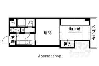 レジデンス御室【103号室】の間取り
