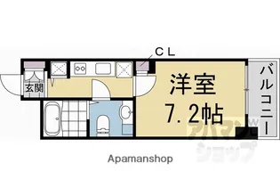 コスモフォーラム四条【7階】の間取り