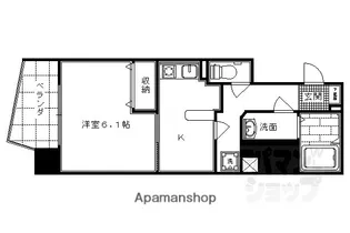 ライジングコート京都西院フロンティア【406号室】の間取り