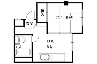 四条グランドハイツA・B棟【B205号室】の間取り