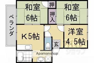 フレグランス桂【B101号室】の間取り