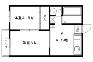 ハイツ森【203号室】の間取り