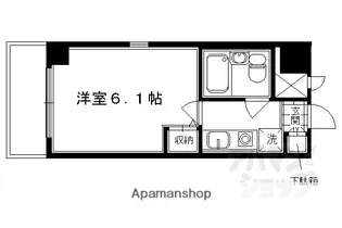 デトム・ワン 二条城南【6階】の間取り