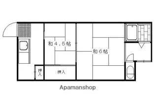 第三白水荘【1-1号室】の間取り