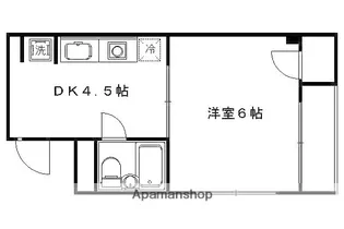 ドゥエル嵯峨の荘【102号室】の間取り