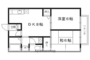 クレール嵯峨【102号室】の間取り