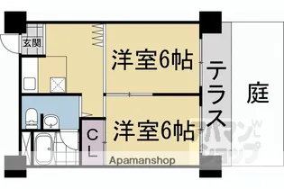 レジデンスオザック【109号室】の間取り