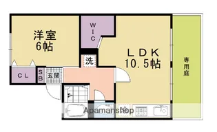 ノーブル広野【1階】の間取り