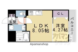 リバーサイド桂壱番館【318号室】の間取り