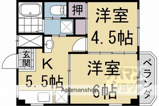 グリーンハウス【203号室】の間取り