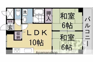 レジデンス桂川【103号室】の間取り