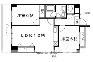 第43長栄大晋メゾネ西院ノ森【0803号室】の間取り