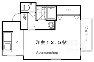 サンフローラ丸太町【905号室】の間取り