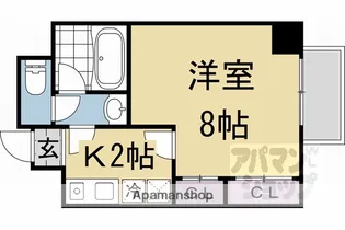 サンフローラ丸太町【808号室】の間取り
