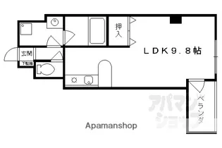 サンフローラ丸太町【606A号室】の間取り