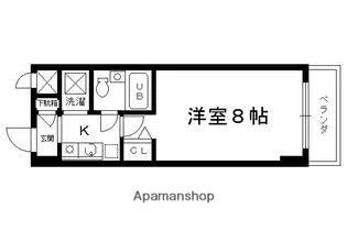 パラドール西院PARTーI【608号室】の間取り