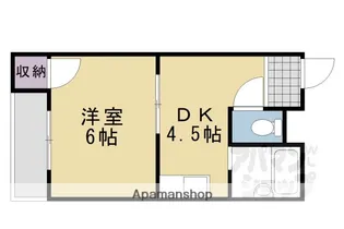 サンシャイン京都【104号室】の間取り