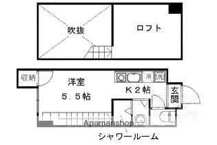 ヒューマンハイツ御室【407号室】の間取り