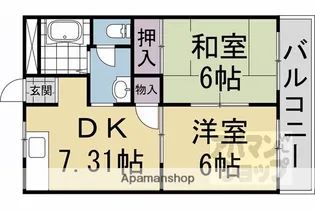 2DKの間取り画像