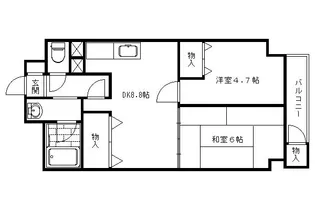 嵯峨天竜寺ハイツ【2階】の間取り