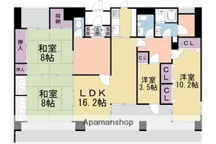 グランベール西七条【801号室】の間取り