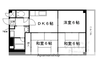 ロイヤルコーポ【10階】の間取り