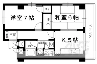 ロイヤルコーポ【711号室】の間取り