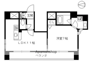 アスヴェル京都御所前III【701号室】の間取り
