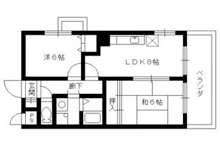 ソルレヴェンテ奥村【202号室】の間取り