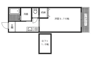 クーネルハイツ桂【202号室】の間取り