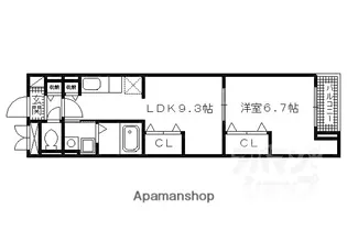 グランディオーズ桂【303号室】の間取り