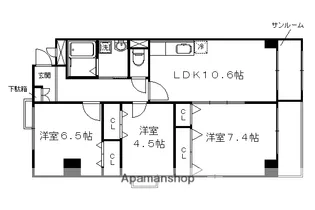京悠館【7階】の間取り