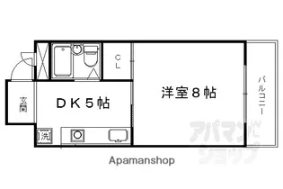 シェモアクレール【406号室】の間取り