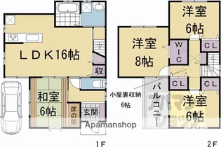 京都府京都市西京区桂芝ノ下町【タウンハウス】の間取り