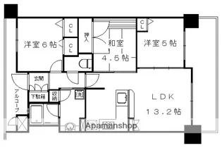 プレサンスロジェ京都二条【202号室】の間取り