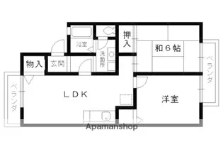 セジュール桂幸【A102号室】の間取り
