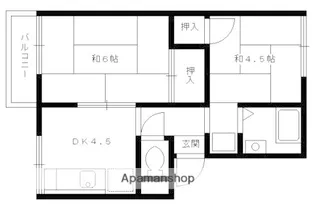 プレジール桂【101号室】の間取り
