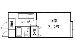 第一ハイツ早田【204号室】の間取り