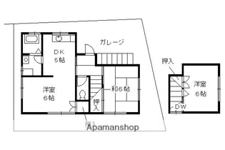 京都府京都市右京区宇多野御屋敷町【一戸建】の間取り