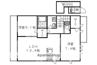 シャーメゾン太秦【201号室】の間取り