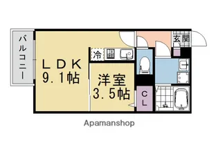 ディアコート桂【1階】の間取り