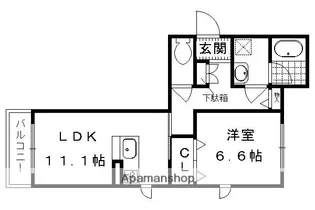 シャーメゾン ジュピター【201号室】の間取り