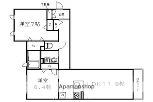 メゾン ド シバタ【101号室】の間取り