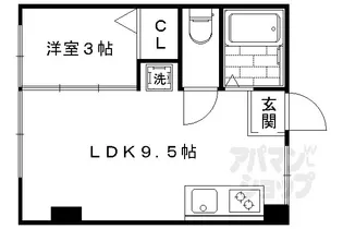 花園ビル【303号室】の間取り