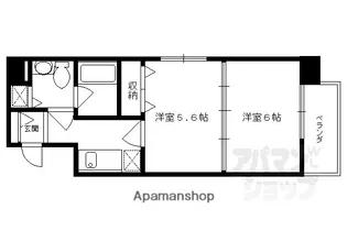 ボナール三条高倉【307号室】の間取り