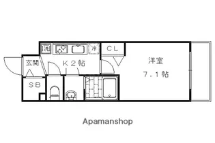 プレデコート西京極【7階】の間取り