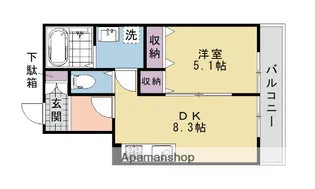 ユアメゾン梅津北【102号室】の間取り